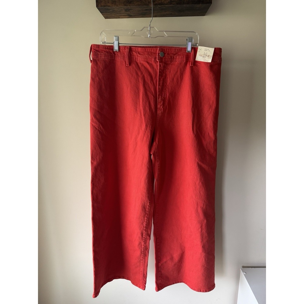 Universal Thread Sailor Wide Leg Jeans Red NWT High Rise Minimalist Coquette 16